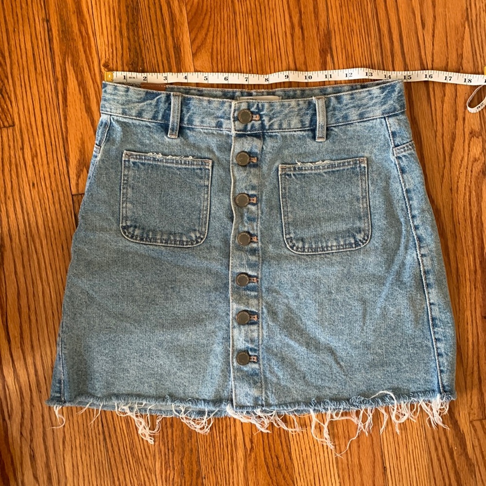 Zara TRF denim mini skirt M